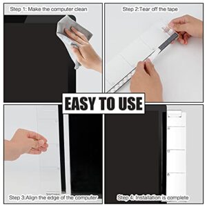 Multifunction Computer Monitor Memo Board - Transparent Computer Side Panel Memo Creative Monitor Side Panel with Phone Holder Suitable for Office Home Desktop (Left and Right) 1 Set