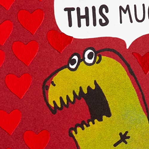 Hallmark Shoebox Pack of 2 Funny Valentines Day Cards (Dinosaur, Nachos)