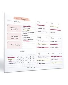 weekly planner pad tear off – 52 undated weekly sheets daily to do list notepad, habit tracker, academic planner notebook, daily work planner – full year productivity planner 10.1 x 7.7’’