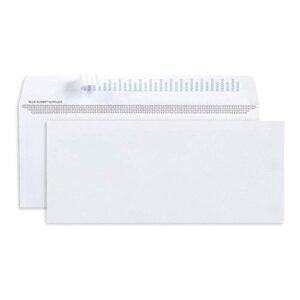 500 no. 10 self seal security envelopes – 10 envelopes self seal designed for secure mailing – security tinted with printer friendly design – number 10 size 4 1/8 x 9 ½ inch – pack of 500