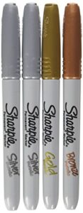 sharpie – fine point metallic permanent markers – silver/gold/bronze (1-pack of 4)