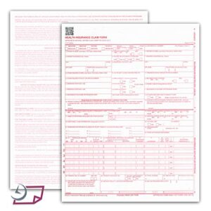 CMS 1500 / HCFA 1500 Insurance Claim Forms - Laser/Ink-Jet Compatible (New Version 02/12) Letter Size 8-12" x 11" 500 Sheets Per Ream