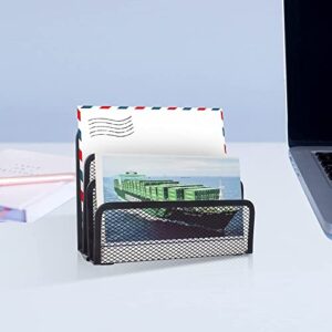 Desk Mail Organizer wishacc Small File Holders Letter Organizer Metal Mesh Document/Filing/Folders/Paper Organizer for Desktop