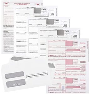 1099 nec tax forms 2022, and 25 security envelopes, 25 4 part laser tax forms kit, great for quickbooks and accounting software, 2022 1099 nec, 25 pack