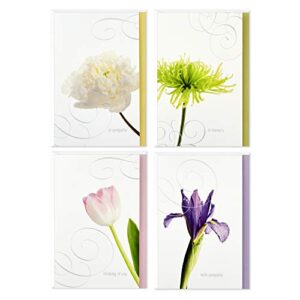 hallmark assorted sympathy cards (flowers, 12 cards and envelopes)