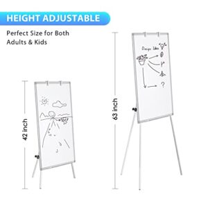 Easel Whiteboard - Magnetic Portable Dry Erase Easel Board 36 x 24 Tripod Whiteboard Height Adjustable, 3' x 2' Flipchart Easel Stand White Board for Office or Teaching at Home & Classroom