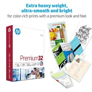 HP Printer Paper | 8.5 x 11 Paper | Premium 32 lb | 1 Ream - 250 Sheets | 100 Bright | Made in USA - FSC Certified | 113500R