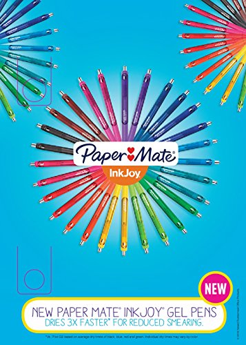 Paper Mate InkJoy Gel Pen, Fine Point, Black, Box of 12