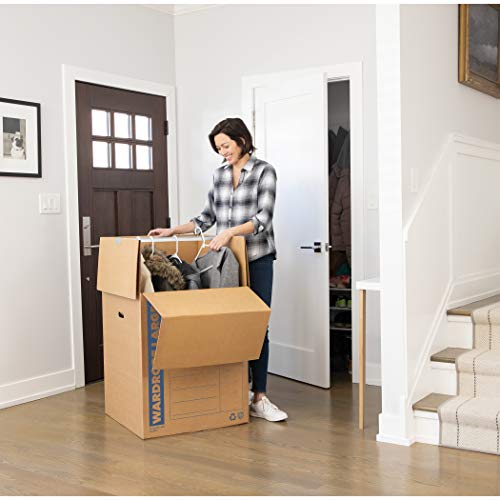 Bankers Box SmoothMove Wardrobe Moving Boxes, Tall, 24 x 24 x 40 Inches, 3 Pack (7711001)