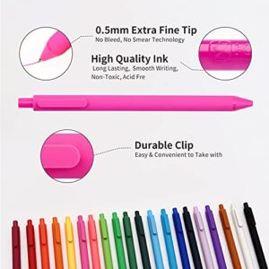 Retractable Gel Pens, 20 Assorted Colors