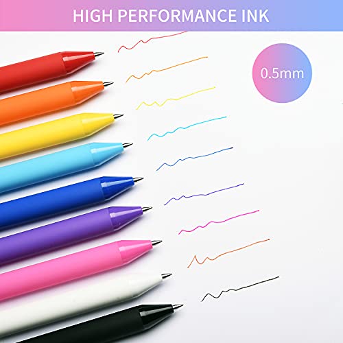 Retractable Gel Pens, 20 Assorted Colors