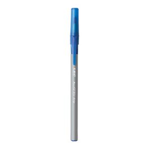 BIC Round Stic Grip Xtra Comfort Ballpoint Pen, Medium Point (1.2mm), Blue, 12-Count