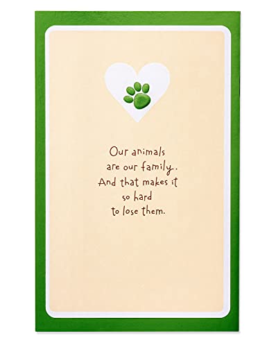 American Greetings Pet Sympathy Card (Our Animals Are Our Family)