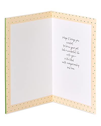 American Greetings Pet Sympathy Card (Our Animals Are Our Family)