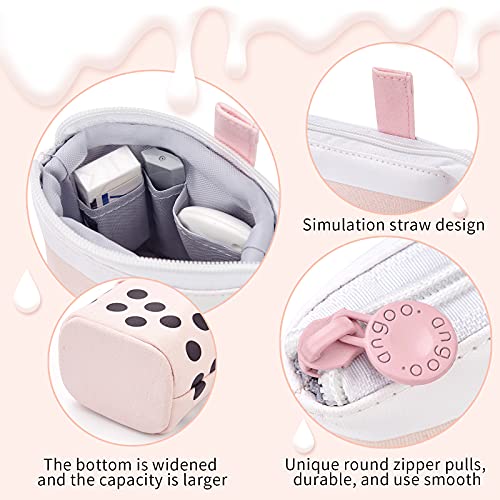 ANGOOBABY Standing Pencil Case Cute Telescopic Pen Holder Kawaii Stationery Pouch Makeup Cosmetics Bag for School Students Office Women Teens Girls Boys (Pink)