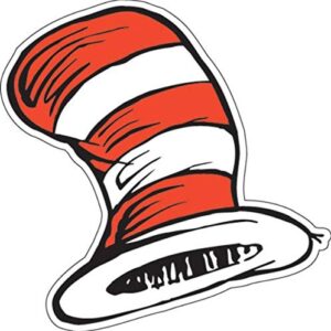 eureka dr. seuss the cat in the hat paper cut outs for schools and classrooms, 36pc, 5.5″ w x 5.5″ h