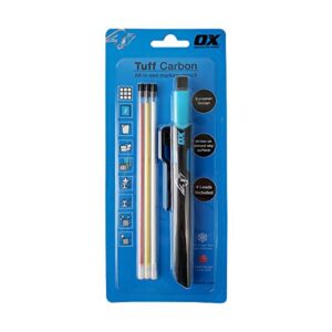 OX Tools Pro Tuff Carbon Marking Pencil Value Pack | 4 Leads Included & Pencil Holder with Sharpener