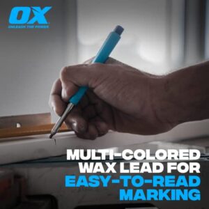 OX Tools Pro Tuff Carbon Marking Pencil Value Pack | 4 Leads Included & Pencil Holder with Sharpener