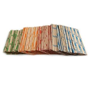 300 assorted bundle flat striped coin wrappers, 75 of each