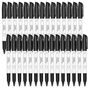 permanent markers pen, black fine point tip permanent marker pens set for writing doodling marking, 30 count