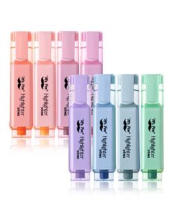 mr. pen- highlighter, 8 pack, morandi colors, chisel tip pastel highlighter, highlighters pastel, cute highlighters, pastel highlighter set, highliterers marker, highlighters assorted colors