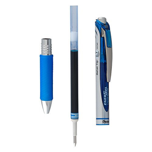 Pentel Refill Ink for BL57/BL77 EnerGel Liquid Gel Pen, 0.7mm, Metal Tip, Blue Ink, Box of 12 (LR7-C-12)