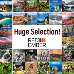 RED EMBER Beaches 2023 Hangable Monthly Wall Calendar | 12" x 24" Open | Thick & Sturdy Paper | Giftable | Beautiful Tropical Scenic Vacation Nature Photography