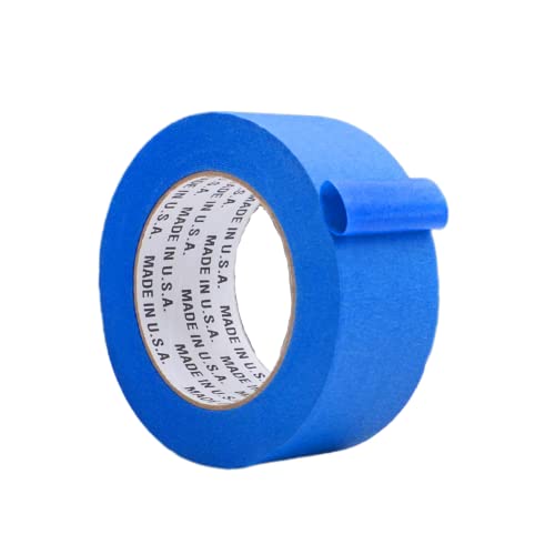 WOD PMT21B Blue Painter’s Tape - 2 inch x 60 yds. Thick & Wide Masking Tape for Safe Wall Painting, Building, Remodeling, Labeling, Edge Finishing