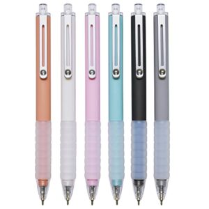 azgo ballpoint pens black ink retractable pen ball point pen for journaling writing office pen (6+1 count)