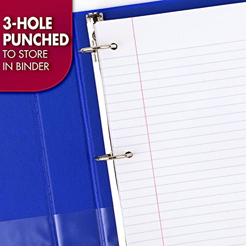 Mead Loose Leaf Paper, Wide Ruled, 200 Sheets, Standard 10-1/2" x 8", Lined Filler Paper, 3 Hole Punched for 3 Ring Binder, Writing & Office Paper, College, K-12 or Homeschool, 1 Pack (15200) , White