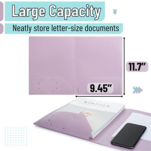 Mr. Pen- Plastic Folders with Pockets, 5 pcs, Muted Pastel Colors, Pocket Folders, 2 Pocket Plastic Folders, File Folders with Pocket, Plastic Pocket Folder