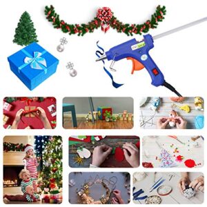 Hot Glue Gun Kit, Hot Melt Glue Gun Mini for Crafts with 20 Pcs Glue Sticks and 20 Wood Craft Sticks,Hot Mini Glue Guns with Hardshell Carrying Case for School DIY Arts, Craft, Home Repairs for Kids