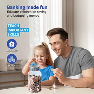 M&R Digital Counting Coin Bank. Batteries Included! Personal Coin Counter/Money Counting jar, totals up Your Savings- Works with All U.S. Coins-in Retail Packaging.