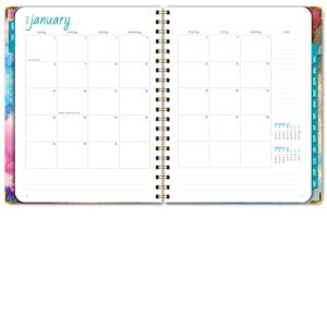 HARDCOVER 2023 Planner: (November 2022 Through December 2023) 8.5"x11" Daily Weekly Monthly Planner Yearly Agenda. Bookmark, Pocket Folder and Sticky Note Set (Rainbow Gold Marble)