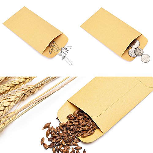 Acko #1 Coin and Small Parts Envelopes 2-1/4 x 3-1/2 Brown Kraft Envelopes with Gummed Flap for Home Office Garden 500pcs