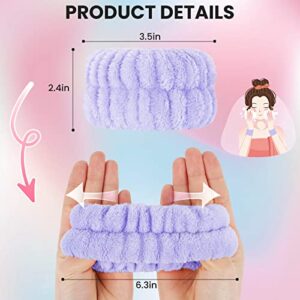 Maiqufa 8 Pcs Wrist Spa Washband, Microfiber Wrist Wash Towel Band Wristbands for Washing Face Absorbent Wristbands Wrist Sweatband for Women Girls Prevent Liquid from Spilling Down Your Arms