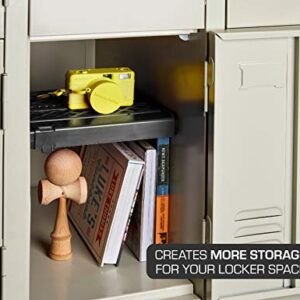 LockerMate Adjust-A-Shelf Easy to Use, Extends to Fit Your Locker, Black