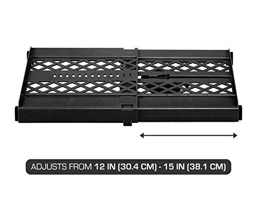 LockerMate Adjust-A-Shelf Easy to Use, Extends to Fit Your Locker, Black