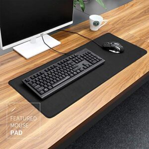 ALOANES Large Gaming Mouse Pad with Non-Slip Rubber Base,Stitched Edge,Desk mat for Laptop,Computer & PC, Wristing Pad for Gamer,Office & Home,Classic Black XL