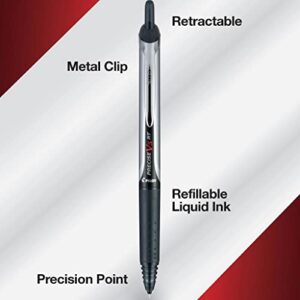 PILOT Precise V5 RT Refillable & Retractable Liquid Ink Rolling Ball Pens, Extra Fine Point (0.5mm) Red Ink, 2-Pack (26082)