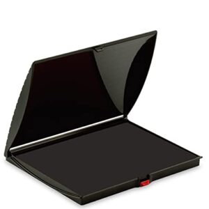 veltec premium quality felt rubber stamp ink pad, large 5″ x 7″, durable lightweight (black)
