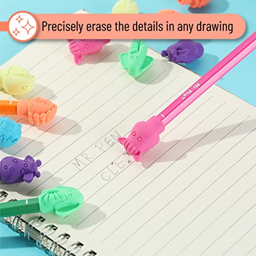 Mr. Pen- Erasers, Cap Erasers, 60 Pack, Animal Eraser Caps, Erasers for Kids, Pencil Eraser, Pencil Erasers Toppers, Eraser Pencil, Cute Erasers, Colorful Erasers, School Supplies, Pencil Top Erasers