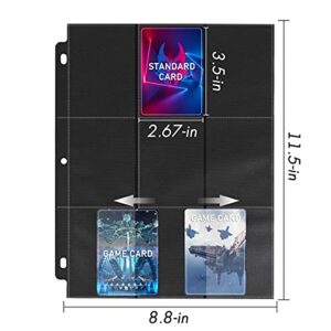 900 Pockets Trading Card Binder Sleeves, Baseball Card Sleeves Fit for Standard Size Sport Cards, Baseball Card Holder for 3 Ring Binder