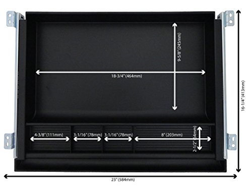 Pencil Drawer by NYCCO Underdesk Drawer 23 Inch Wide - Ball-Bearing Slides - Black