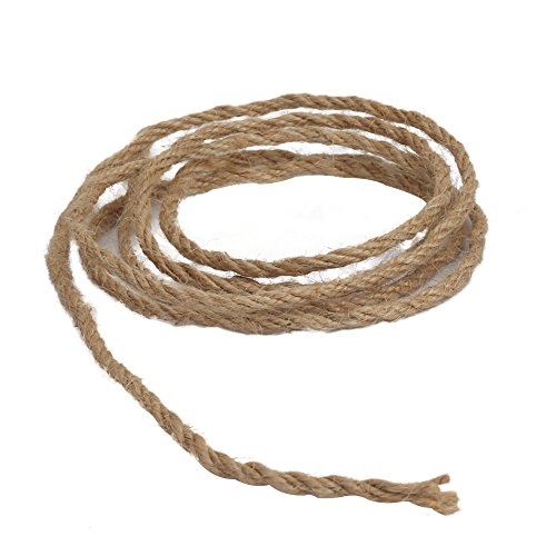 Tenn Well Strong Natural Jute Twine, 4mm Thick 66 Feet Long Jute String Rope Roll for Garden, Arts & Crafts, Home Decor, Packaging