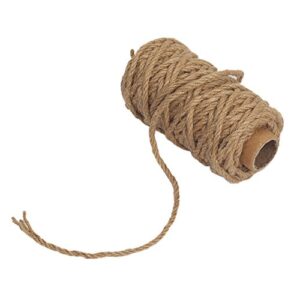 Tenn Well Strong Natural Jute Twine, 4mm Thick 66 Feet Long Jute String Rope Roll for Garden, Arts & Crafts, Home Decor, Packaging