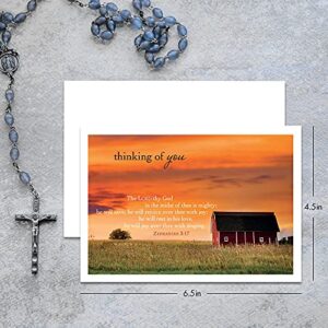 Designer Greetings Faithfully Yours Inspirational Thinking of You Boxed Card Assortment, Heartland Greetings with Biblical Scripture Verses (Box of 12 Greeting Cards with Envelopes)