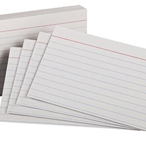 Oxford Ruled Index Cards, 3" x 5", White, 300 Per Pack (40149)