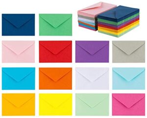 140 mini envelopes 14 assorted colors, gift card, business card envelopes 4″x 2.7″