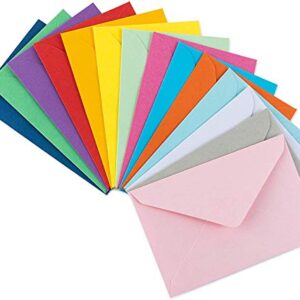 140 Mini Envelopes 14 Assorted Colors, Gift Card, Business Card Envelopes 4"x 2.7"